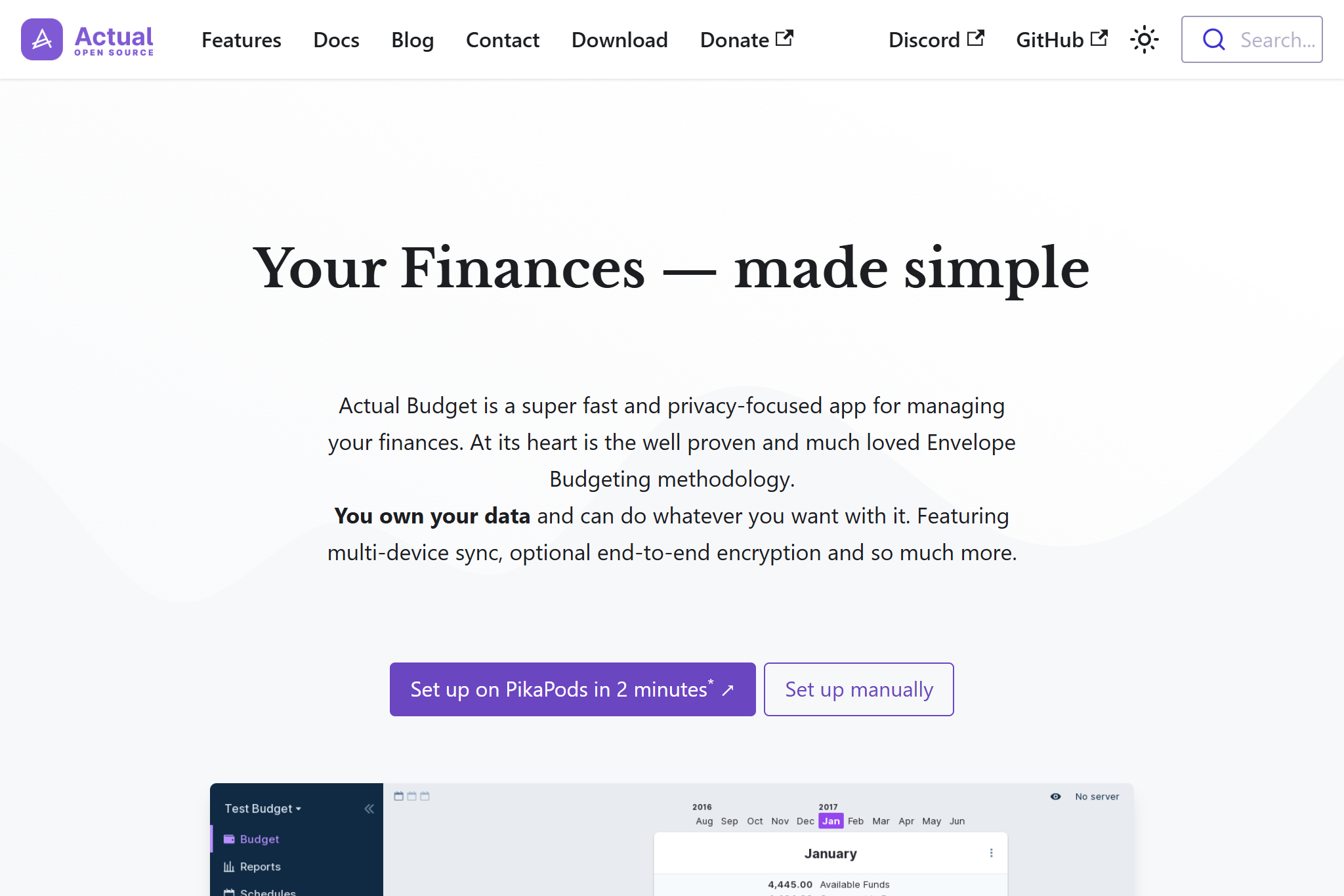 Preview of Actual Budget