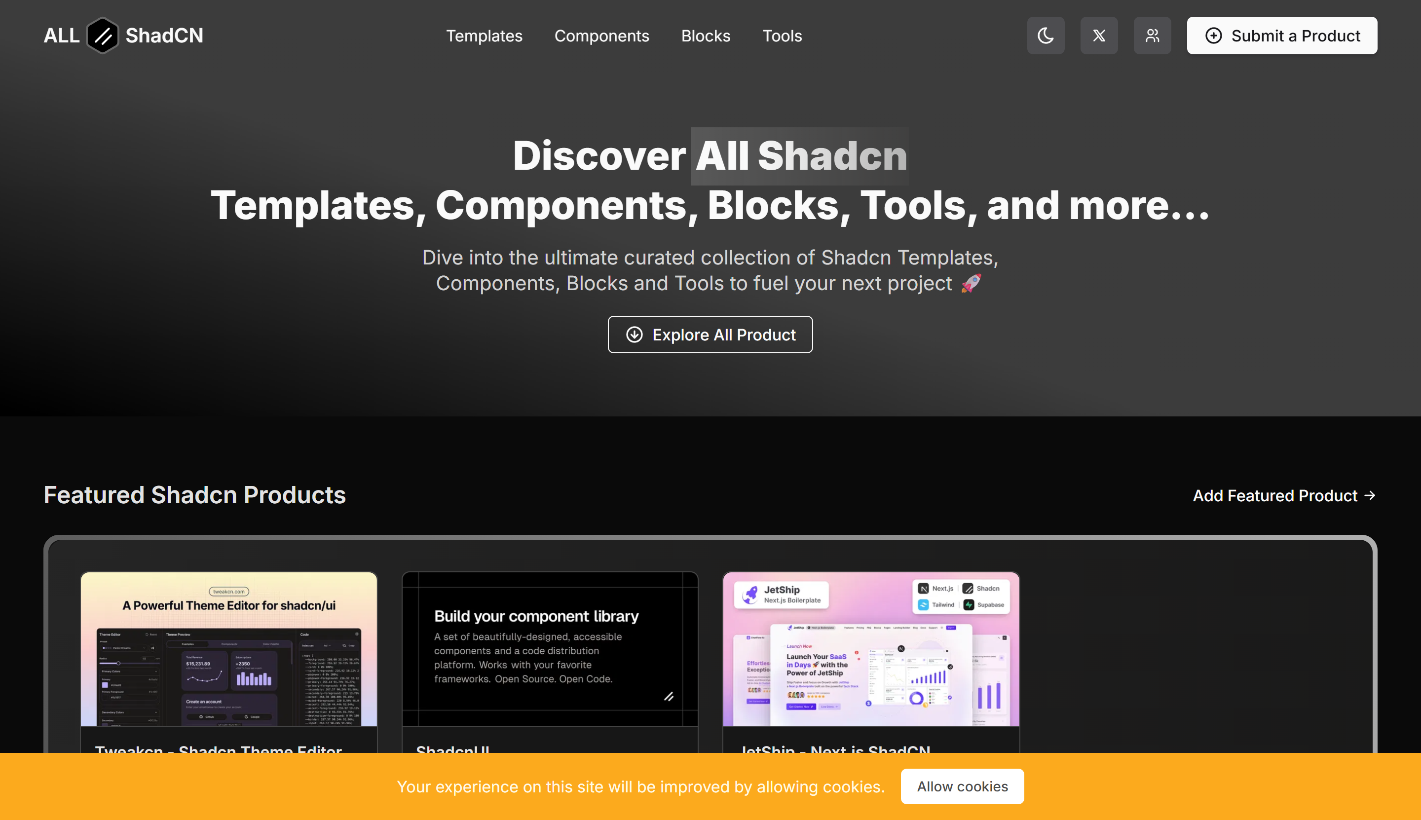 Preview of All ShadCN