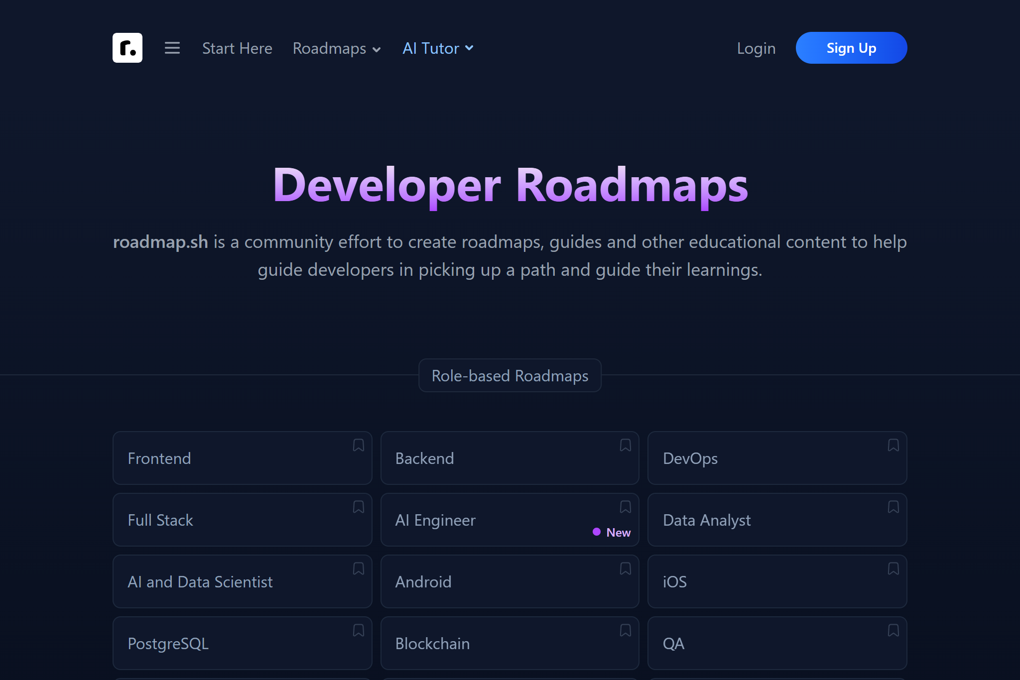 Preview of Dev Roadmaps