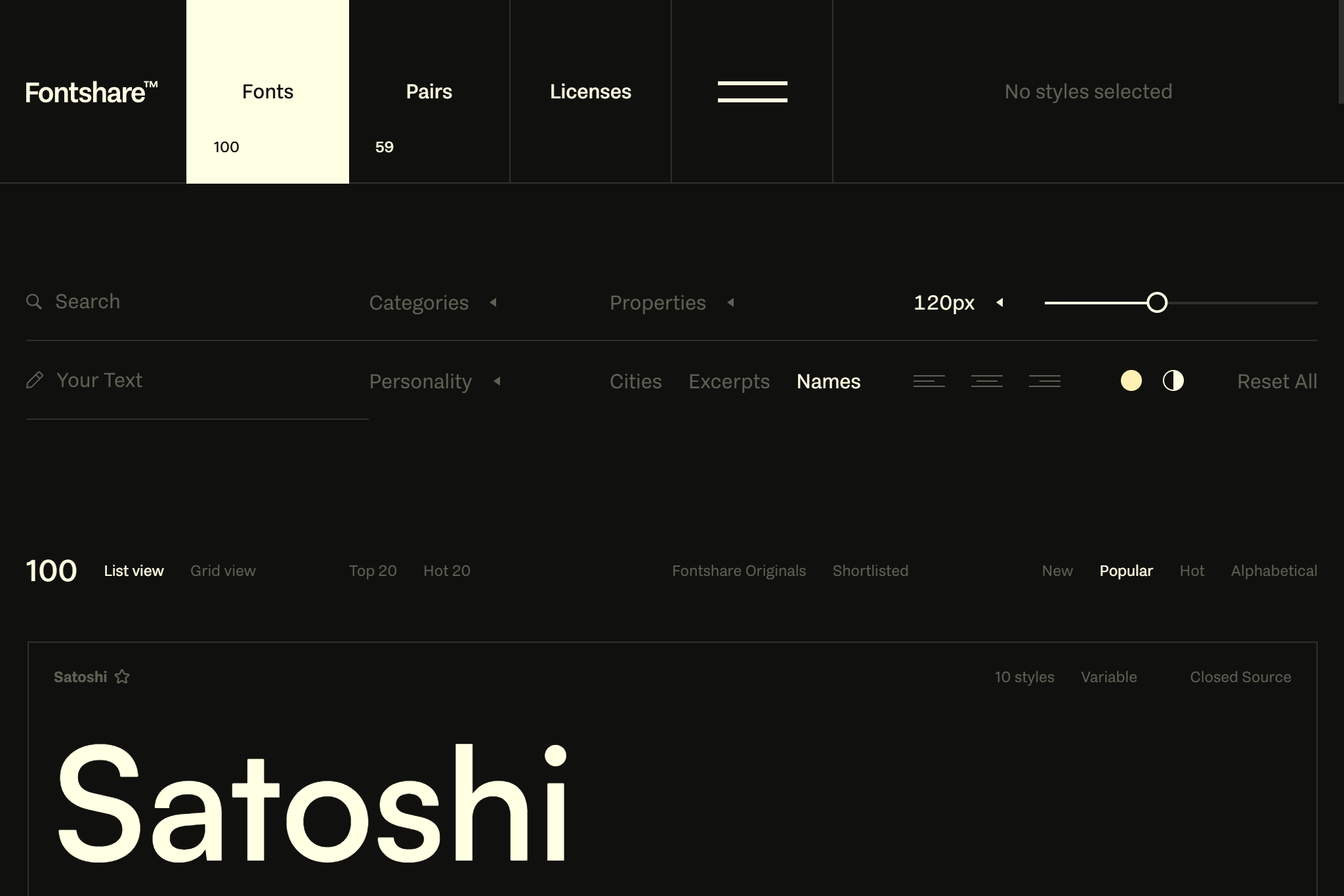 Preview of Font Share