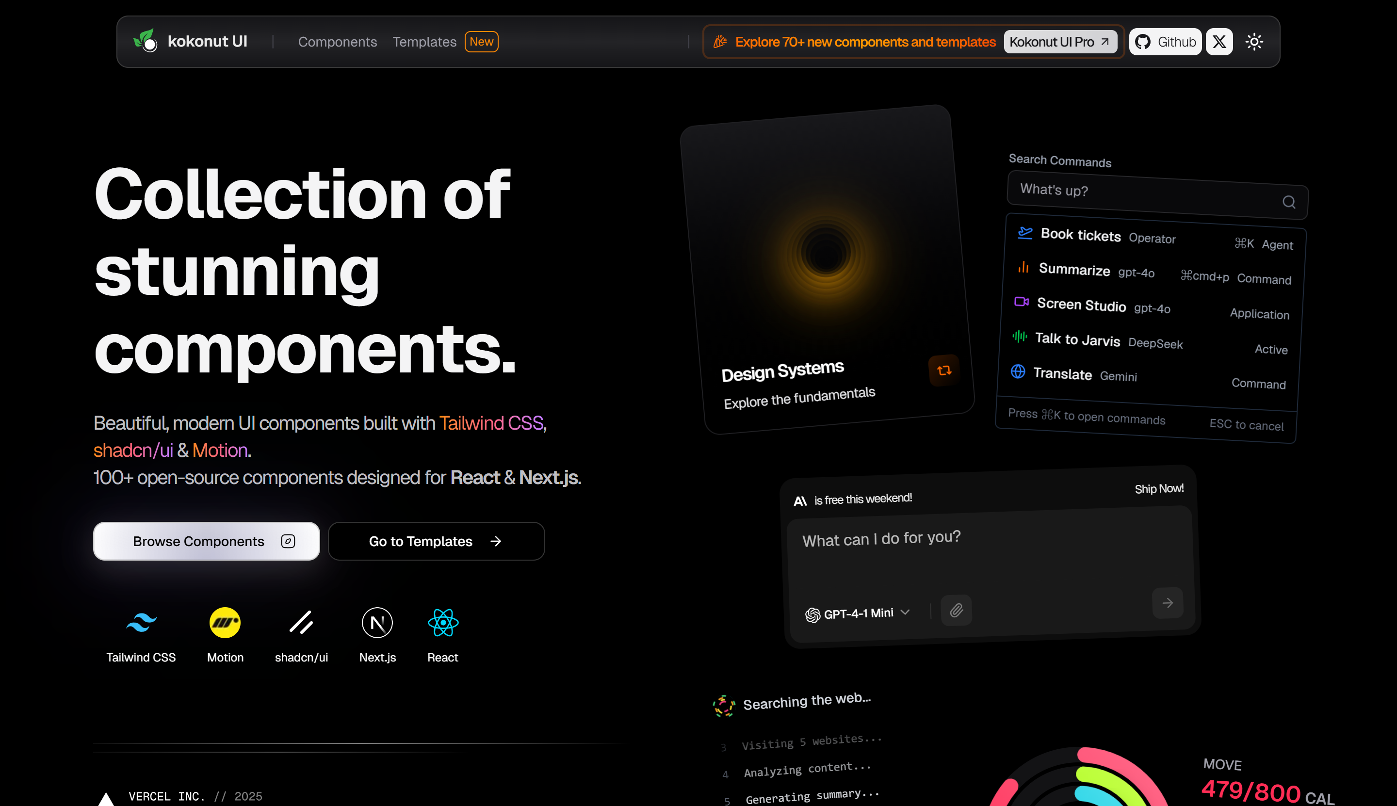 Preview of kokonut UI