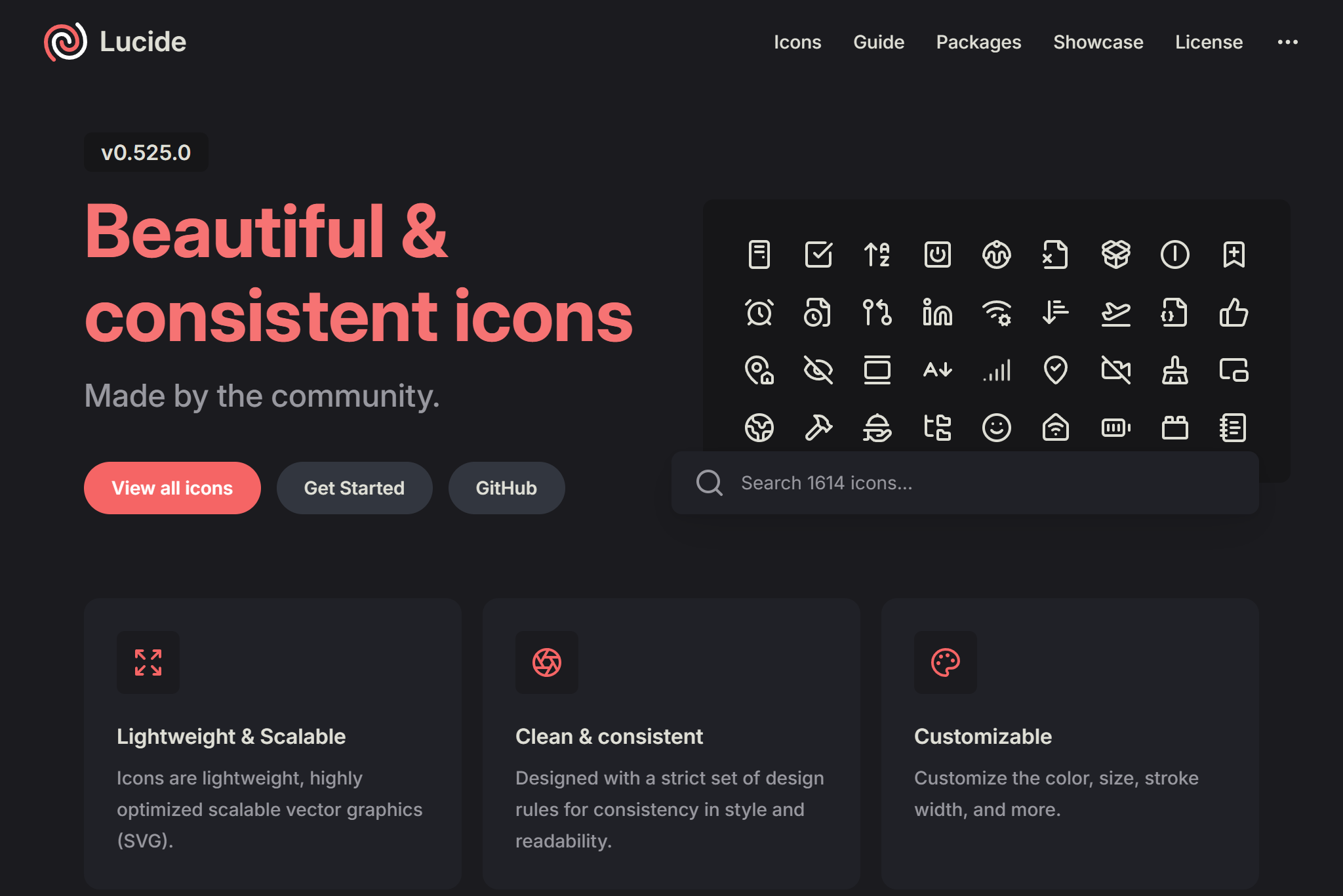 Preview of Lucide Icons