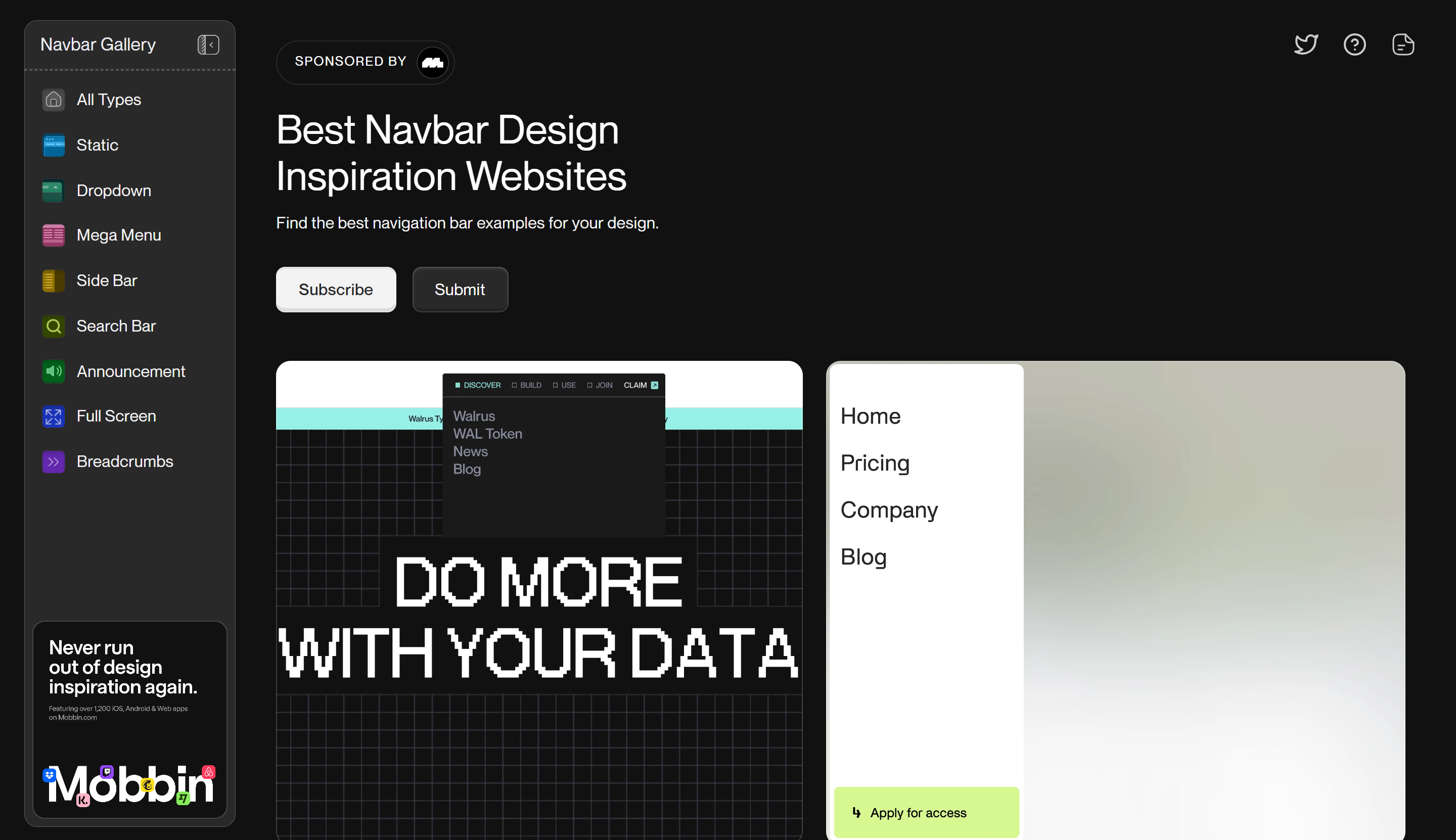 Preview of Navbar Gallery