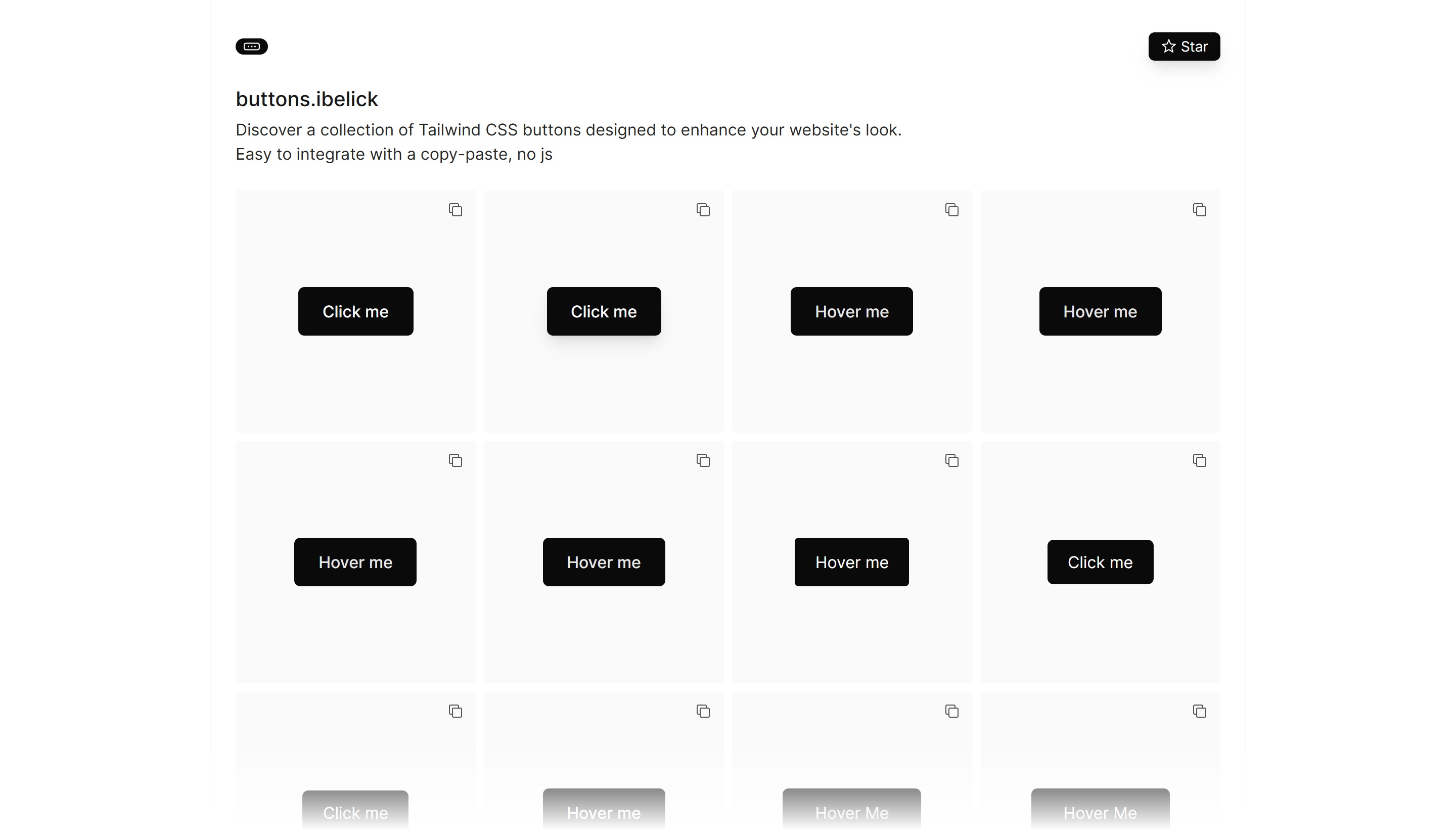 Preview of Tailwind Buttons - ibelick