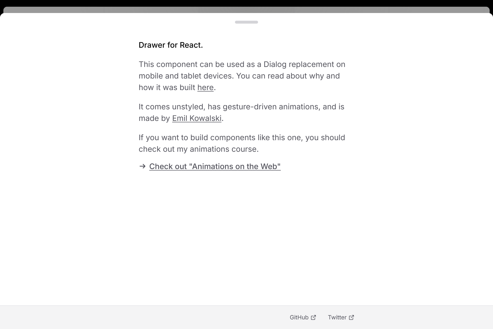 Preview of Vaul - Drawers and Modals