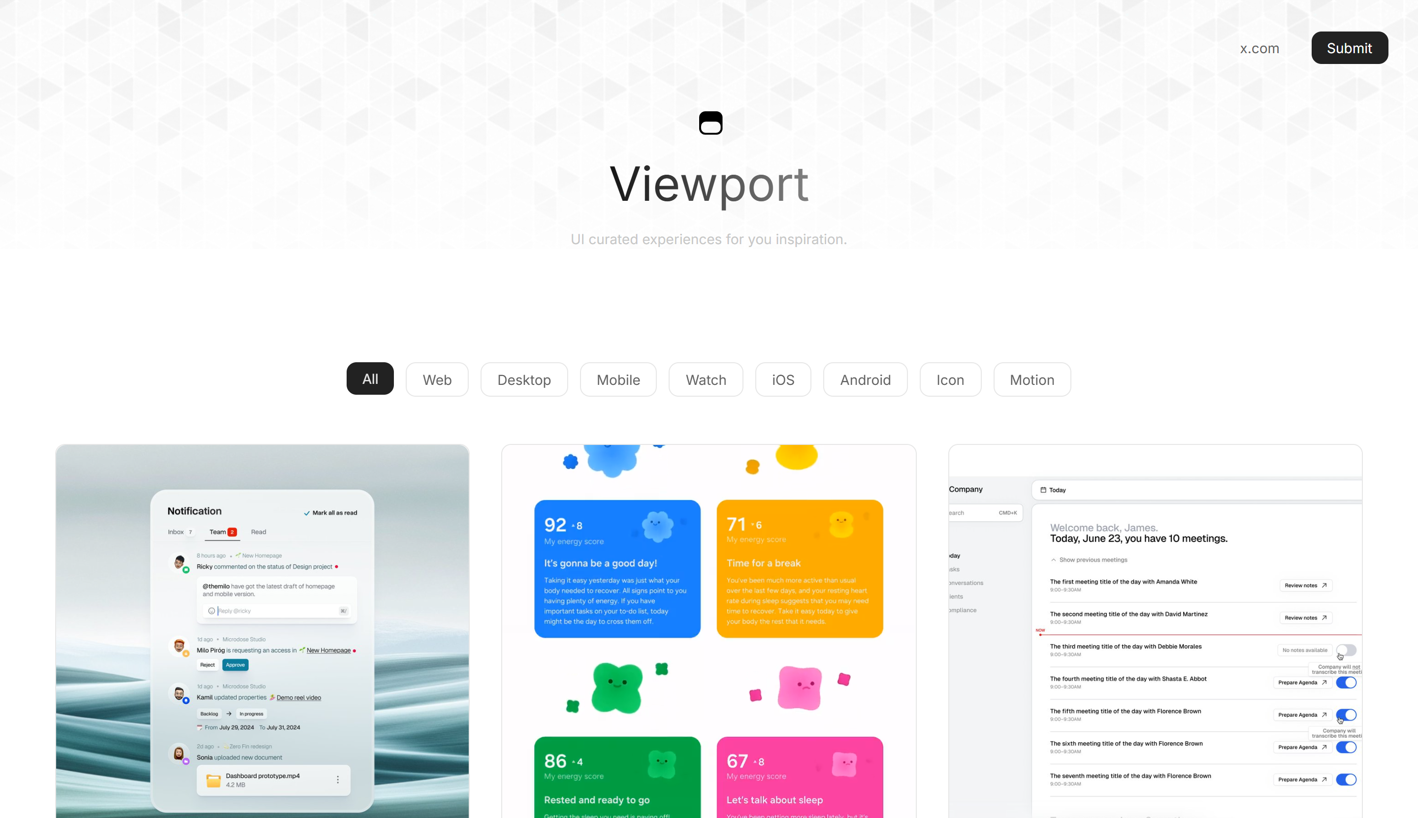 Preview of Viewport UI